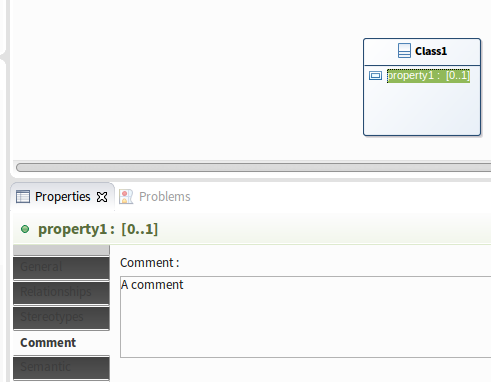 Uml Designer, commenting